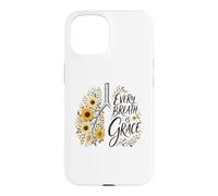 Custodia per iPhone 15 Every Breath Is Grace Boho Floral Lungs Autunno Girasoli