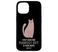 Custodia per iPhone 15 Every Good & Purrfect (Gift) is From Above - James 1:17 Cat