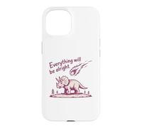Custodia per iPhone 15 Everything Is Alright Dinosaur Asteroid Chaos Graphic Retro