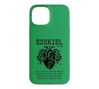 Custodia per iPhone 15 Ezechiele 36:26 Scrittura Cuore Anatomico Fede Cristiana