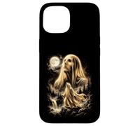 Custodia per iPhone 15 Fantasma che ulula alla luna Meme Costume di Halloween 2026