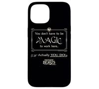 Custodia per iPhone 15 Fantastic Beasts and Where to Find Them Magic To Work Here