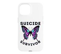 Custodia per iPhone 15 Farfalla Suicide Sopravvissuto Consapevolezza Prevenzione Kid Boy Girl