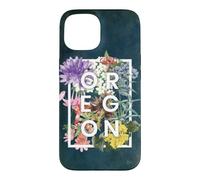 Custodia per iPhone 15 Fiori di Oregon Word Art - Oregon State USA Souvenir