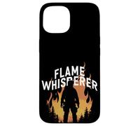Custodia per iPhone 15 Fireman Wildfires Flame Whisperer Citazione Wildland Firefighter