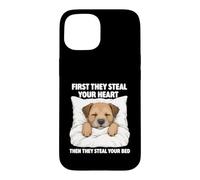 Custodia per iPhone 15 First They Steal Your Heart - Border Terrier Amante Dog Mom