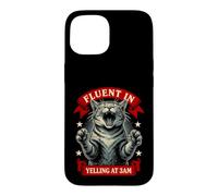 Custodia per iPhone 15 Fluente urlare alle 3 del mattino Midnight Feline