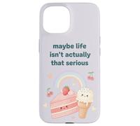 Custodia per iPhone 15 Forse la vita non è davvero così serio kawaii