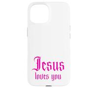 Custodia per iPhone 15 Forza per incoraggiarti nei momenti difficili, Gesù ti ama