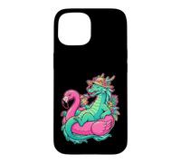 Custodia per iPhone 15 Freddo Drago Flamingo Galleggiante Vacanze Estive