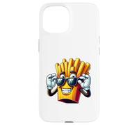 Custodia per iPhone 15 Fresco cartone animato patatine fritte con occhiali