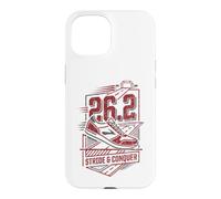 Custodia per iPhone 15 Full Marathon Runner 26.2 Stride Conquer Corsa