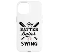 Custodia per iPhone 15 Funny Baseball Batter Batter Swing Hey Game Day Baseball Mom