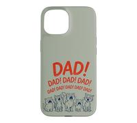 Custodia per iPhone 15 Funny Cat Dad Yelling Cats Father's Day