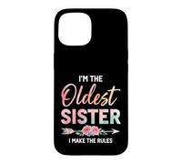 Custodia per iPhone 15 Funny Daying Make The Rules Oldest Sister