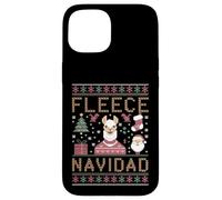 Custodia per iPhone 15 Funny Llama Farmer Christmas Alpaca Farming Brutto Natale