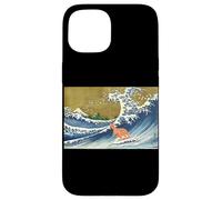 Custodia per iPhone 15 Funny Mens Womens Kids Retro Vintage Surfing Kangaroo Lover