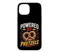 Custodia per iPhone 15 Funny Pretzel Saying Humor Joke Gag Powered By