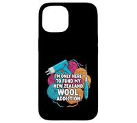 Custodia per iPhone 15 Funny Rug Tufting Gun New Zealand Wool Addiction