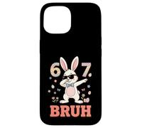 Custodia per iPhone 15 Funny Six Seven Easter Eggs Bunny 67 Bruh 6 7 Bambini Ragazzo Ragazze