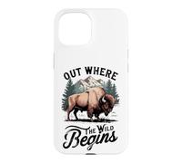 Custodia per iPhone 15 Fuori dove il selvaggio inizia Bison Mountain Design