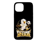 Custodia per iPhone 15 Future Soccer Star Eagle Kicking Football Design