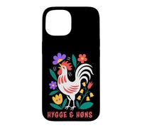 Custodia per iPhone 15 Galline da cortile Hygge Folk Art Gallo