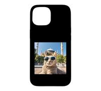 Custodia per iPhone 15 Gatto divertente alla moschea di Santa Sofia