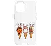 Custodia per iPhone 15 Gelato gocciolante basket baseball calcio coniglietto Pasqua