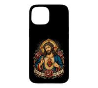 Custodia per iPhone 15 Gesù Cristo Cuore Avere Misericordia Cattolica Devozionale Arte Fede