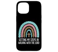 Custodia per iPhone 15 Getting My Steps In Walking With The Lord