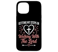 Custodia per iPhone 15 Getting My Steps In Walking With The Lord