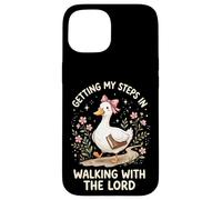 Custodia per iPhone 15 Getting My Steps In Walking With The Lord