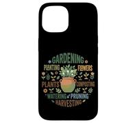 Custodia per iPhone 15 Giardinaggio Pianta Mamma Pollice Verde Tipografia Word Art