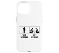 Custodia per iPhone 15 Giocatore di scacchi Il tuo ragazzo Il mio ragazzo Fidanzata Scacchi