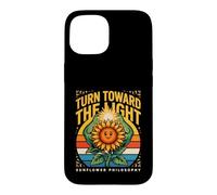 Custodia per iPhone 15 Girare verso la filosofia del girasole chiaro