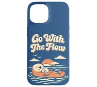 Custodia per iPhone 15 Go With The Flow Cute Sea Otter Retro Animal