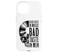 Custodia per iPhone 15 Good Taste In Music Bad Taste In Men Vinyl Lover Skull LP