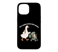Custodia per iPhone 15 Goose Mom Regolare Emozioni di Tutti Passeggino Divertente