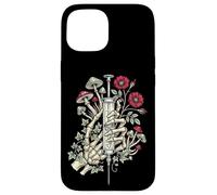 Custodia per iPhone 15 Gothic Floral Skeleton Hand Syringe Funny Nurse
