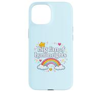 Custodia per iPhone 15 Grande fan dei diritti umani Rainbow Uguaglianza Sostegno gentilezza