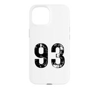 Custodia per iPhone 15 Grande numero 93 per 93° compleanno novantatré anni 1993