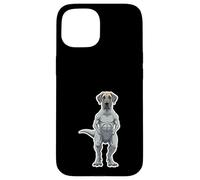 Custodia per iPhone 15 Great Dane T Rex Dinosaursaur divertente