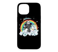 Custodia per iPhone 15 Grim Reaper Riding Unicorn | Aesthetic Pastel Goth Girls