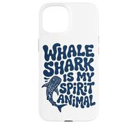 Custodia per iPhone 15 Groovy Balena Shark Spirit Animal Retro Art