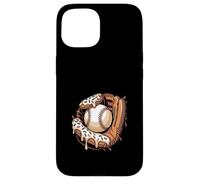 Custodia per iPhone 15 Guanto da baseball Donut Dessert Fun