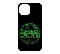 Custodia per iPhone 15 Hack the Planet T-Shirt - Design verde per computer hacker