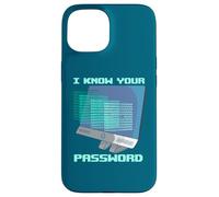 Custodia per iPhone 15 Hacker Cybersecurity Conosci la tua password Funny Network Admin