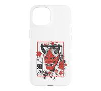 Custodia per iPhone 15 Harajuku Japanese Aesthetic Red Oni Demon Mask