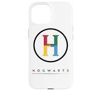 Custodia per iPhone 15 Harry Potter Hogwarts Four Colored 'H' Logo